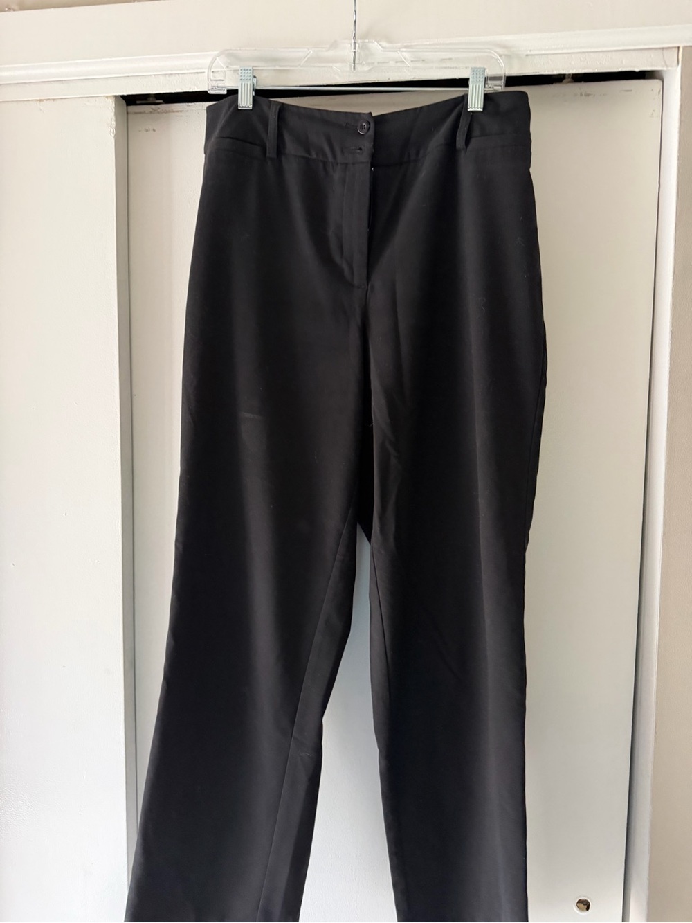 Dress Barn Black Straight-Leg Dress Trousers